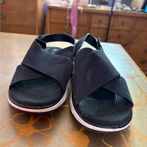 Bionica Black Sandals with White Sole Size 9